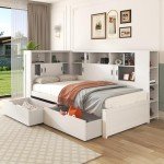 Multifunctional Bunk Bed with Trundle and Storage