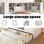Multifunctional Bunk Bed with Trundle and Storage