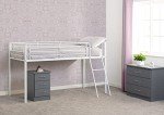 Kora White Mid Sleeper Bunk Bed 3' Single