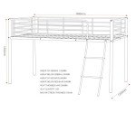 Kora White Mid Sleeper Bunk Bed 3' Single