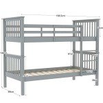 Milan Bunk Bed - Twin Sleeper, Grey Pine
