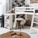 Noa And Nani White Cabin Bunk Bed With Desk