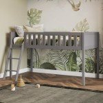 Stylish Grey Mid Sleeper Bed with Storage