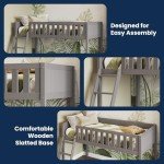 Stylish Grey Mid Sleeper Bed with Storage