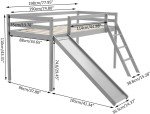 White Pine Midi Sleeper Bunk Bed with Slide