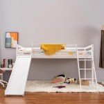 White Pine Midi Sleeper Bunk Bed with Slide