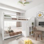 Kids' Bunk Bed with Storage and Stairs - White
