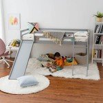 Panana Kids Bunk Bed with Slide and Ladder