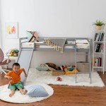 Panana Kids Bunk Bed with Slide and Ladder