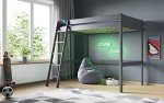 Noomi Kids Double High Sleeper Bunk Bed - Grey