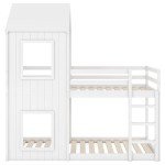 Treehouse Bunk Bed Frame for Kids - White
