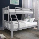 Triple Wooden Bunk Bed for Kids – Grey