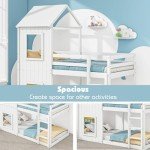 Treehouse Bunk Bed Frame for Kids - White