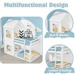 Treehouse Bunk Bed Frame for Kids - White