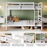 ZANOFIRA Solid Pine Bunk Bed with Ladder