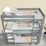 Triple Sleeper Wooden Bunk Bed for Kids