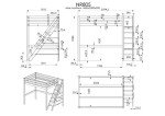 White Double Loft Bunk Bed by Flair Furnishings