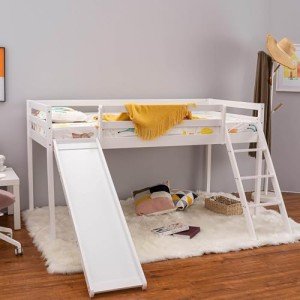 White Pine Midi Sleeper Bunk Bed with Slide