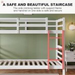 ZANOFIRA Solid Pine Bunk Bed with Ladder