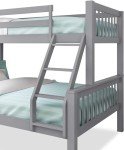 Triple Wooden Bunk Bed for Kids – Grey