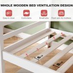 ZANOFIRA Solid Pine Bunk Bed with Ladder