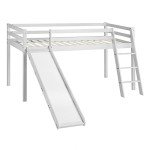 Kids Mid Sleeper Bunk Bed Frame With Slide