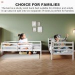 ZANOFIRA Solid Pine Bunk Bed with Ladder