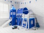 Moro Cabin Bed Midsleeper with Slide - White