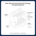 Stylish White Double Bunk Bed with Storage