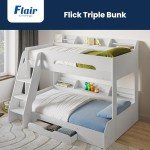 Stylish Triple Bunk Bed with Storage for Kids