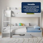 Stylish Triple Bunk Bed with Storage for Kids
