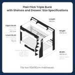 Stylish Triple Bunk Bed with Storage for Kids