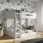 Flair Furnishings Low Bunk Bed for Kids - White