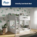 Flair Furnishings Low Bunk Bed for Kids - White