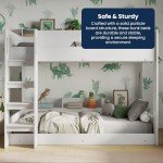 Flair Furnishings Low Bunk Bed for Kids - White