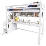 Kids' Wood House Bunk Bed with Desk & Storage