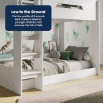 Flair Furnishings Low Bunk Bed for Kids - White