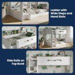 Flair Furnishings Low Bunk Bed for Kids - White