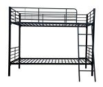 Black Metal Bunk Bed Frame with Ladder