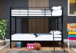 Black Metal Bunk Bed Frame with Ladder