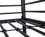 Black Metal Bunk Bed Frame with Ladder