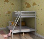 Gray Triple Bunk Bed with Ladder and Single/Double Design
