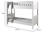White Wooden Bunk Bed with Safety Guardrails