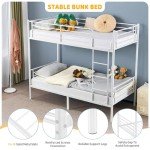 Bonnlo Metal Twin Over Twin Bunk Bed Frame