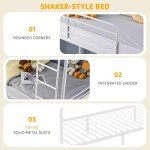 Bonnlo Metal Twin Over Twin Bunk Bed Frame