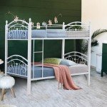 Space-Saving Metal Bunk Bed for Kids (White)