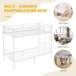 Bonnlo Metal Twin Over Twin Bunk Bed Frame
