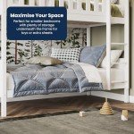 Modern Pine Bunk Bed With Removable Safety Panels