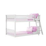 Max & Lily Low Bunk Bed for Kids - White