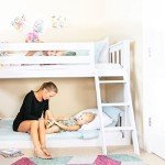 Max & Lily Low Bunk Bed for Kids - White